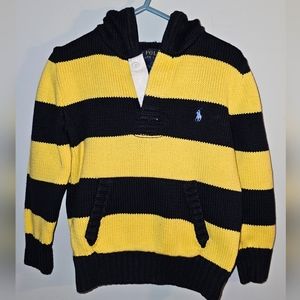 Polo by Ralph Lauren Yellow and Black Striped Kids Sweater